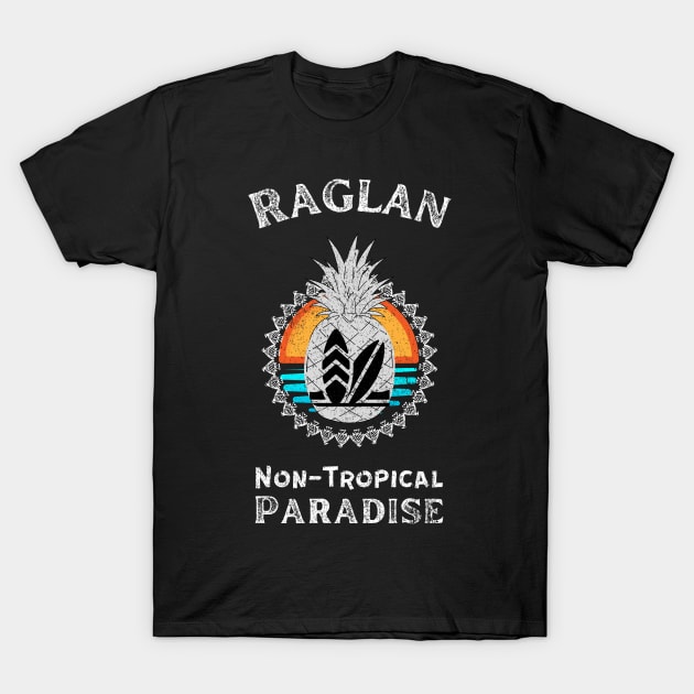 Raglan Pineapple Non-Tropical Paradise NZ T-Shirt by HyperactiveGhost